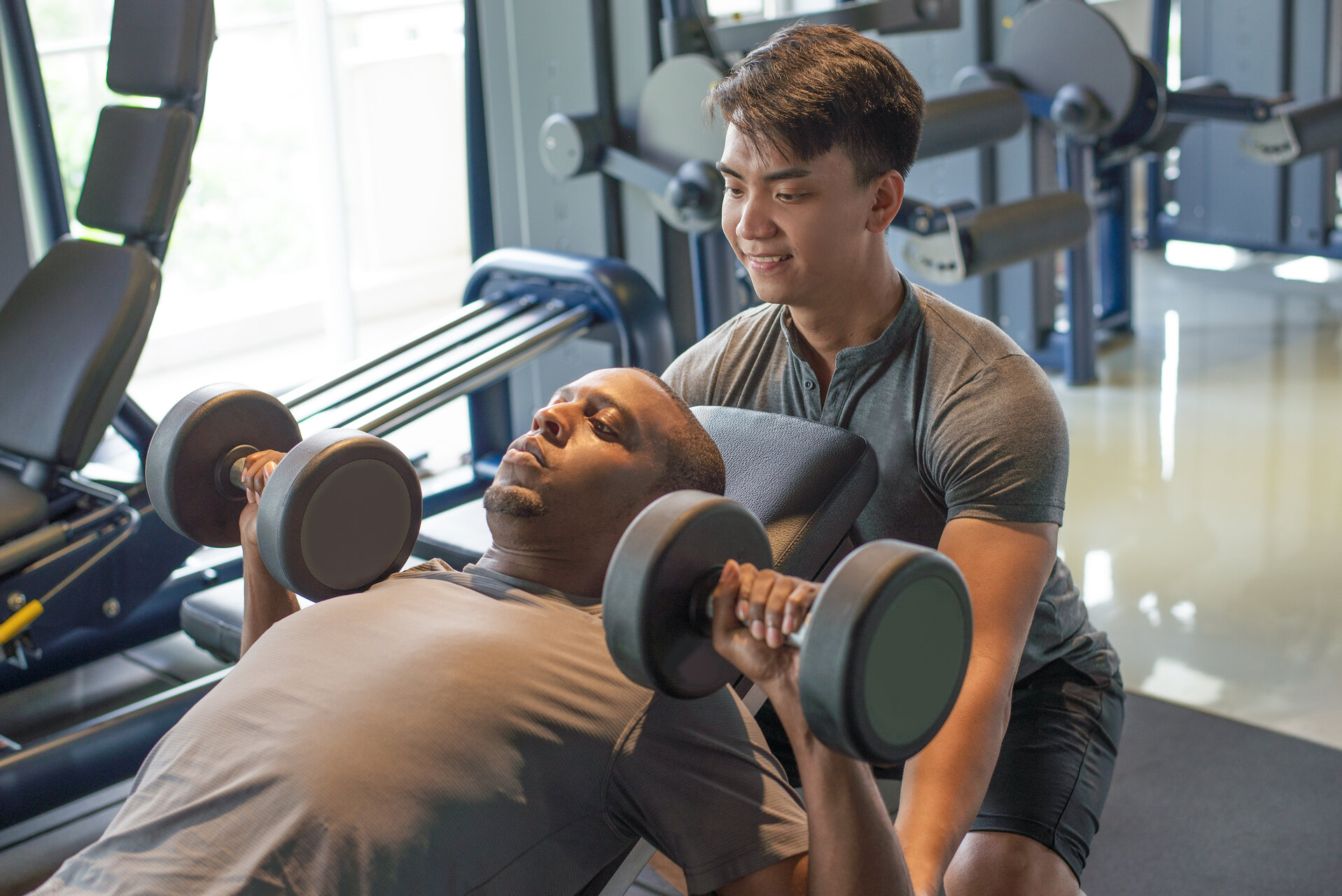 Coach sportif en entraînement